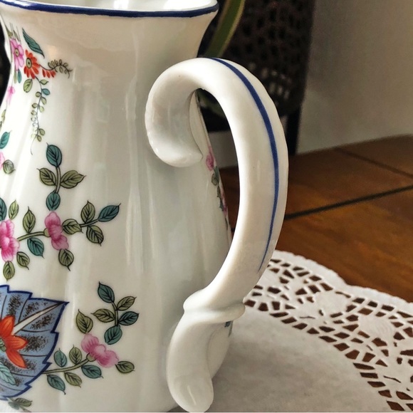 Vintage 70s Seymour Mann 5” /16oz. Tobacco Leaf Pitcher Fine China Made in Japan - Picture 5 of 11